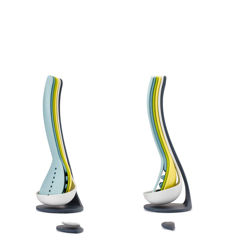 6Pcs Non-stick Cookware Set Heat Resistant Kitchenware Soup Spoon