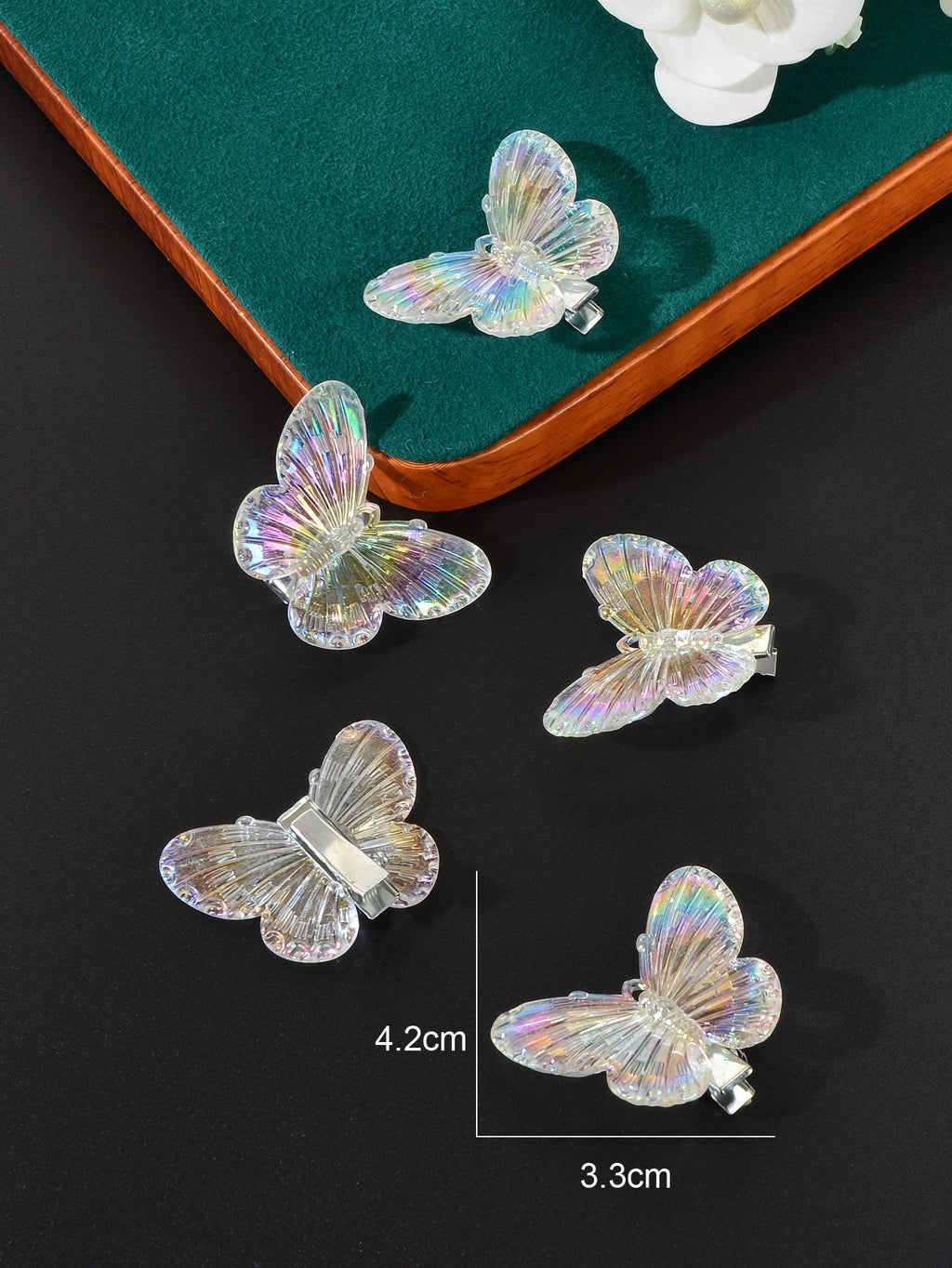 5 pcs Sweet Transparent Butterfly Hairpin Hair Clips Set Hair