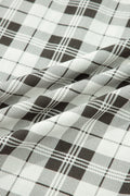 Plaid Patchwork Wide Leg Pants