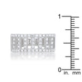 Rey 0.5ct CZ Rhodium Contemporary Band Ring-3