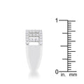 Rey 0.5ct CZ Rhodium Contemporary Band Ring-4