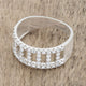 Rey 0.5ct CZ Rhodium Contemporary Band Ring-0