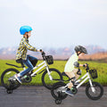 14 Inch Kids Bike White with Blue Helmet Protective Set