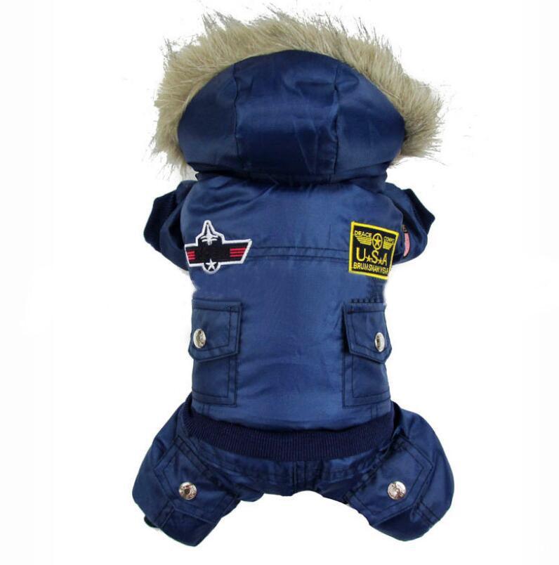 Air Force Inspired Four-Legged Pet Suit - Stylish Autumn And Winter Coats For Dogs-1