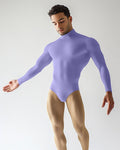 Long Sleeve Mock Neck Leotard - Lilac-1